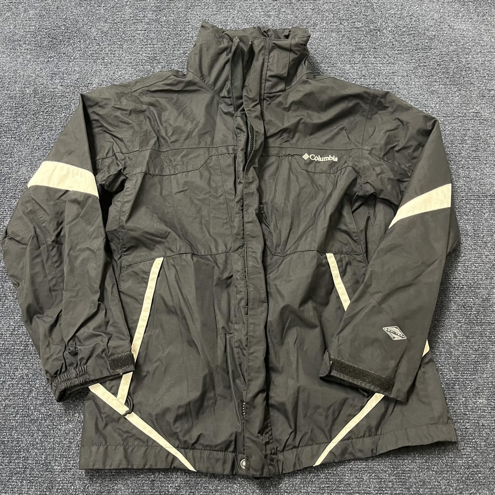 Columbia Ski Jacket Kids 14/16 Gray Hooded Bugaboo‎ Interchange Snow Winter Coat